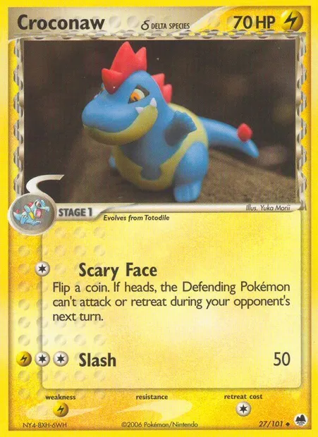 Croconaw δ, Pokémon card DF 27 — Dragon Frontiers set
