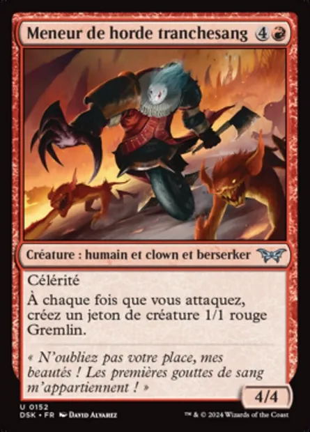 Meneur de horde tranchesang, carte Magic DSK 152 — extension Duskmourn: House of Horror