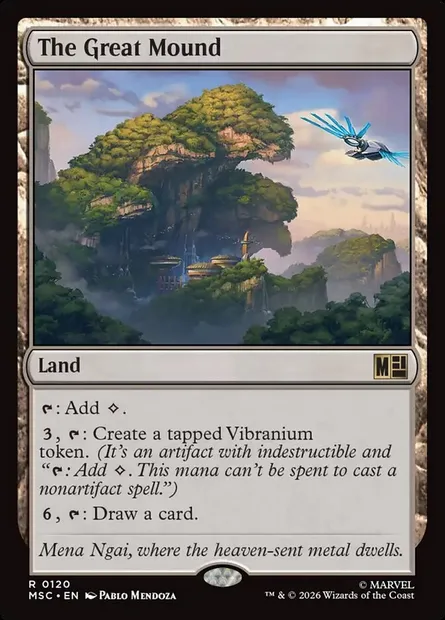 The Great Mound, Magic card MSC 120 — Marvel Super Heroes Commander set