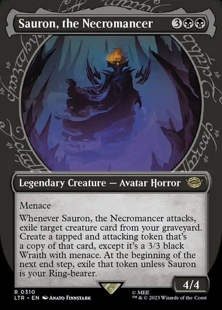 Sauron, the Necromancer, Magic card LTR 310 — The Lord of the Rings: Tales of Middle-earth set