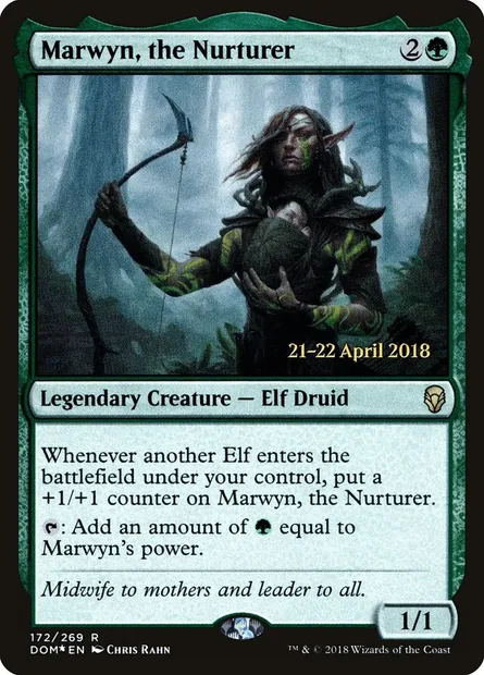 Marwyn, the Nurturer, Magic card PDOM 172s — Dominaria Promos set