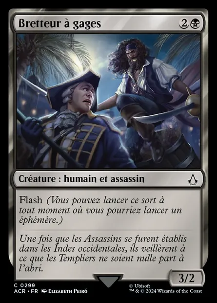 Bretteur à gages, carte Magic ACR 299 — extension Assassin's Creed