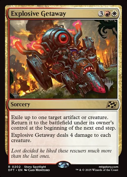 Explosive Getaway, Magic card PDFT 202p — Aetherdrift Promos set