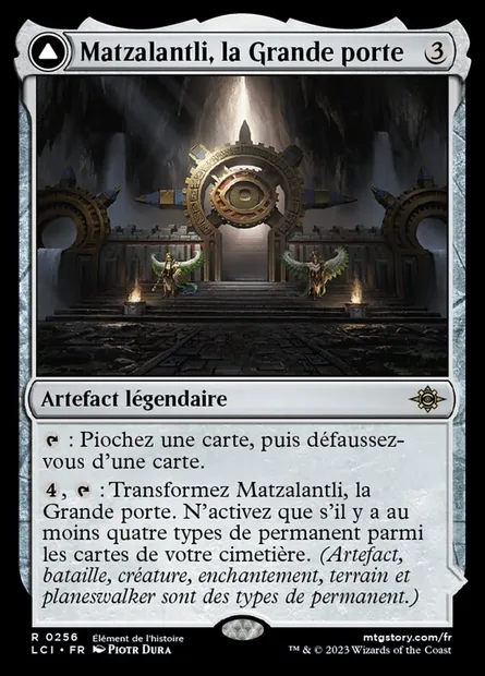 Matzalantli, la Grande porte // Le Noyau, carte Magic LCI 256 — extension The Lost Caverns of Ixalan