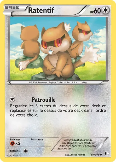 Ratentif, carte Pokémon BCR 118 — extension Frontières Franchies