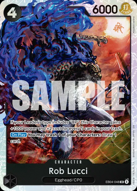 Rob Lucci, One Piece card EB04-048 — EGGHEAD CRISIS set