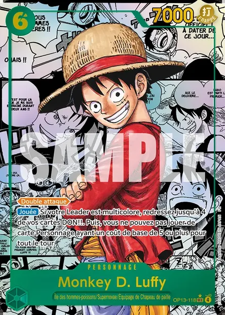 Monkey D. Luffy, carte One Piece OP13-118 — extension SUCCESSEURS