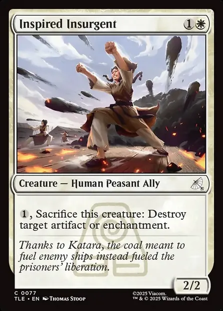 Inspired Insurgent, Magic card TLE 77 — Avatar: The Last Airbender Eternal set