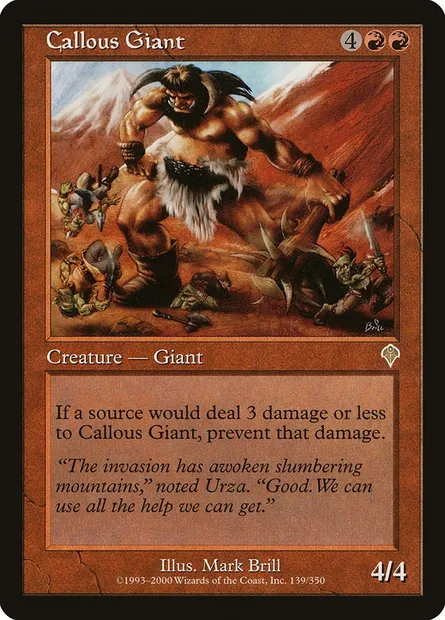 Callous Giant, Magic card INV 139 — Invasion set