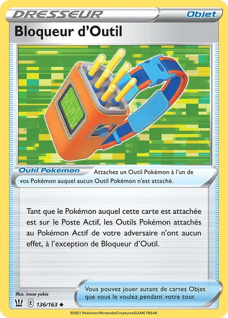 Bloqueur d'Outil, carte Pokémon BST 136 — extension Styles de combat