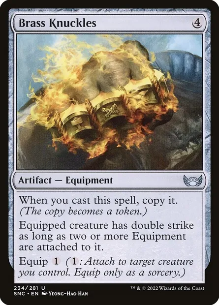 Brass Knuckles, Magic card SNC 234 — Streets of New Capenna set