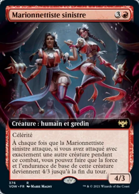 Marionnettiste sinistre, carte Magic VOW 376 — extension Innistrad : noce écarlate