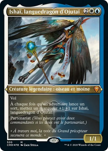 Ishaï, languedragon d'Ojutaï, carte Magic CMR 520 — extension Commander Legends