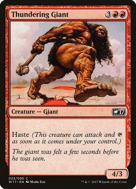 Thundering Giant, Magic card W17 23 — Welcome Deck 2017 set