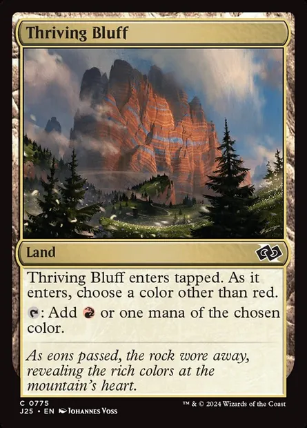 Thriving Bluff, Magic card J25 775 — Foundations Jumpstart set