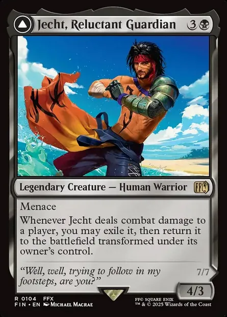 Jecht, Reluctant Guardian // Braska's Final Aeon, Magic card FIN 104 — Final Fantasy set