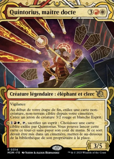 Quintorius, maître docte, carte Magic MOM 314 — extension L'invasion des machines