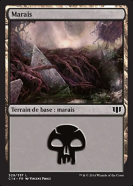 Marais, carte Magic C14 329 — extension Commander 2014