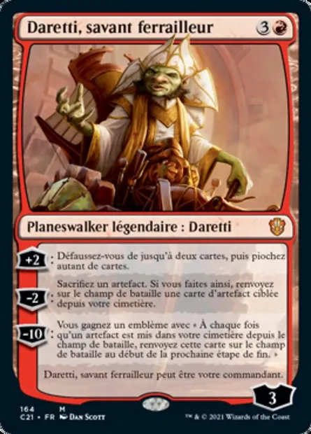 Daretti, savant ferrailleur, carte Magic C21 164 — extension Commander 2021