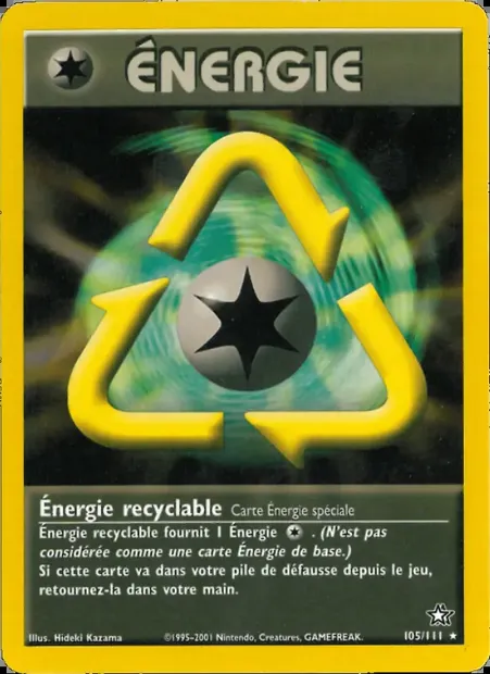 Énergie recyclable, carte Pokémon NG 105 — extension Neo Genesis