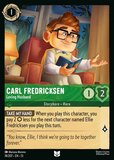 Carl Fredricksen - Loving Husband, Disney Lorcana card CH13-074 — Attack of the Vine! set