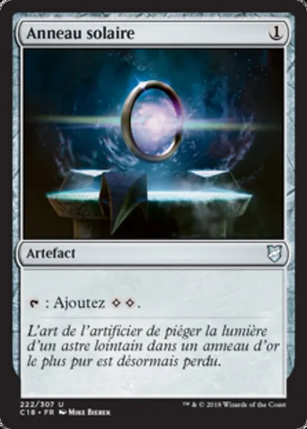 Anneau solaire, carte Magic C18 222 — extension Commander 2018