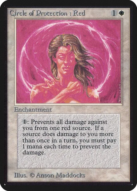 Circle of Protection: Red, Magic card LEA 12 — Limited Edition Alpha set