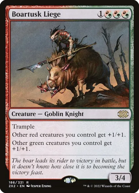 Boartusk Liege, Magic card 2X2 186 — Double Masters 2022 set