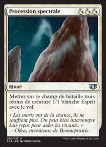 Procession spectrale, carte Magic C14 90 — extension Commander 2014