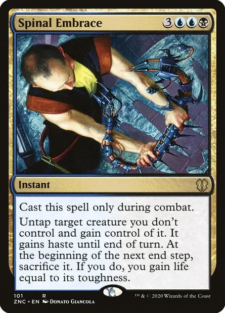Spinal Embrace, Magic card ZNC 101 — Zendikar Rising Commander set