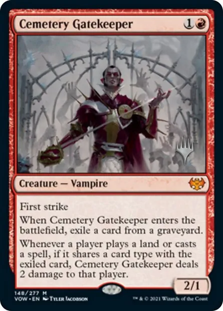 Cemetery Gatekeeper, Magic card PVOW 148p — Innistrad: Crimson Vow Promos set