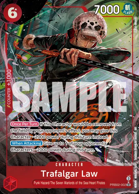 Trafalgar Law, One Piece card PRB02-002 — ONE PIECE CARD THE BEST vol.2 set