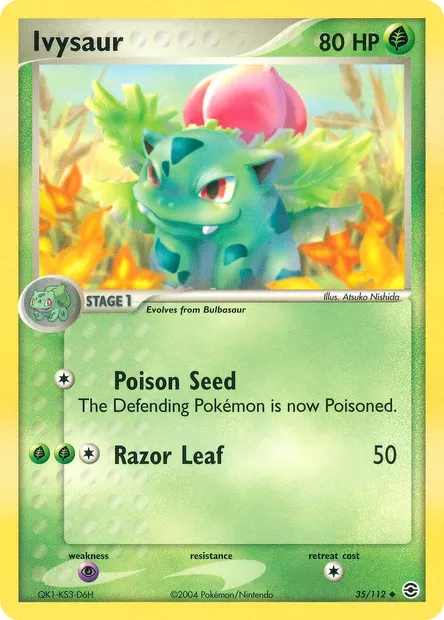 Ivysaur, Pokémon card RG 35 — FireRed & LeafGreen set