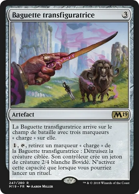 Baguette transfiguratrice, carte Magic M19 247 — extension Core Set 2019