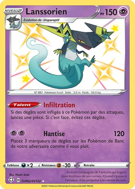 Lanssorien, carte Pokémon SHF SV062 — extension Destinées Radieuses