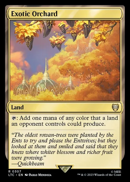 Exotic Orchard, Magic card LTC 307 — Tales of Middle-earth Commander set
