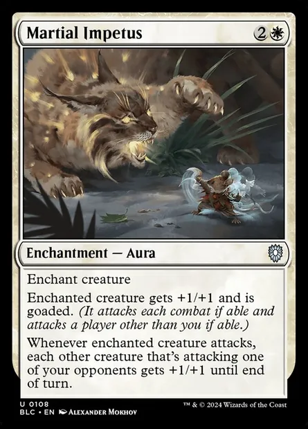 Martial Impetus, Magic card BLC 108 — Bloomburrow Commander set