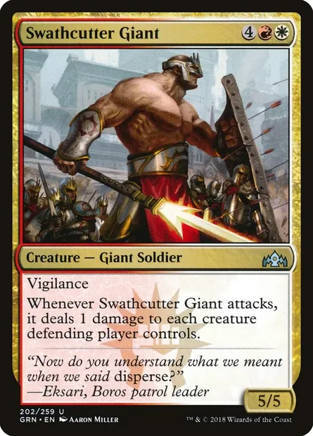 Swathcutter Giant, Magic card GRN 202 — Guilds of Ravnica set
