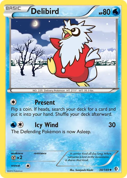 Delibird, Pokémon card BCR 38 — Boundaries Crossed set