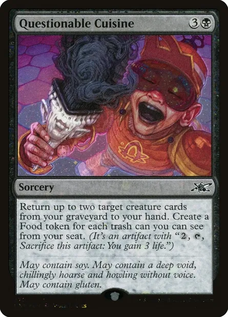Questionable Cuisine, carte Magic UNF 370 — extension Unfinity