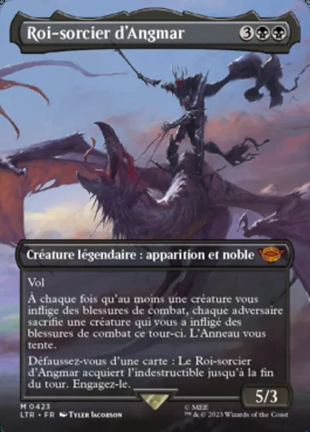 Roi-sorcier d'Angmar, carte Magic LTR 423 — extension Le Seigneur des Anneaux : chroniques de la Terre du Milieu