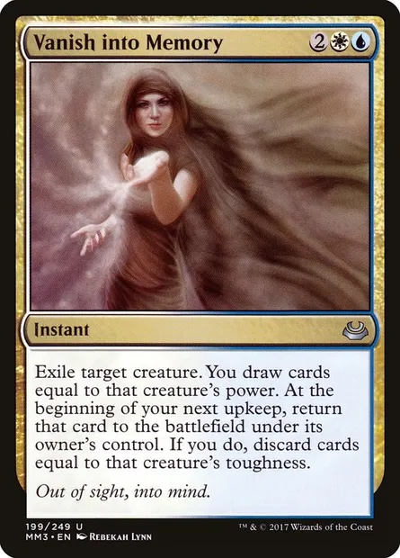 Vanish into Memory, Magic card MM3 199 — Modern Masters 2017 set