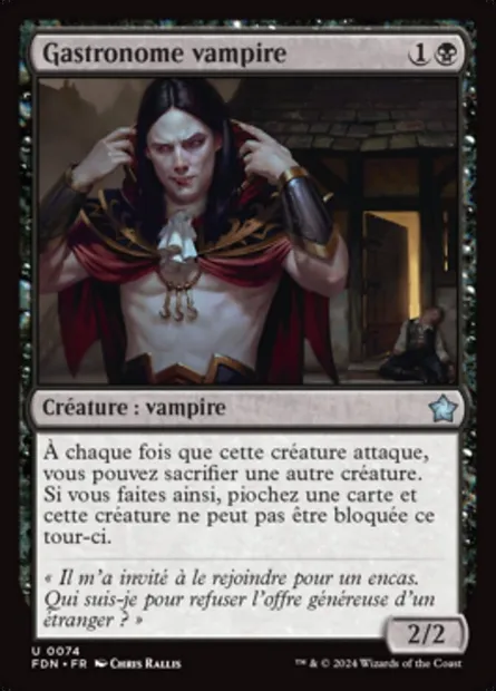 Gastronome vampire, carte Magic FDN 74 — extension Foundations