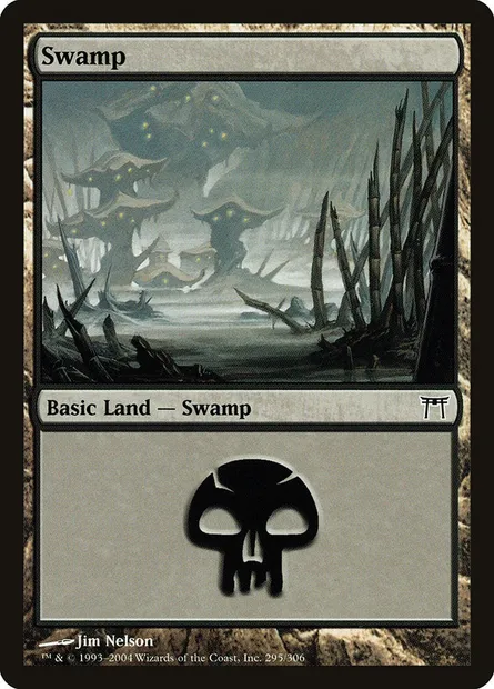 Marais, carte Magic CHK 295 — extension Guerriers de Kamigawa