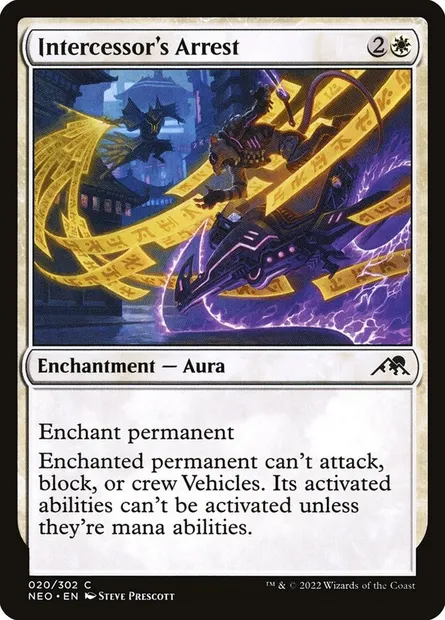 Intercessor's Arrest, Magic card NEO 20 — Kamigawa: Neon Dynasty set