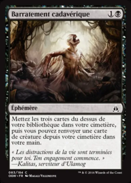 Barratement cadavérique, carte Magic OGW 83 — extension Le serment des Sentinelles