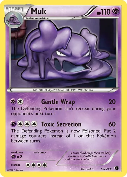 Muk, Pokémon card NXD 53 — Next Destinies set