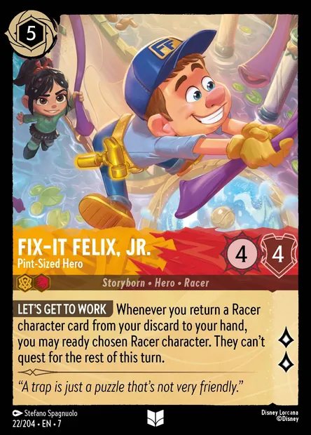 Fix-It Felix, Jr. - Pint-Sized Hero, Disney Lorcana card CH7-022 — Archazia's Island set