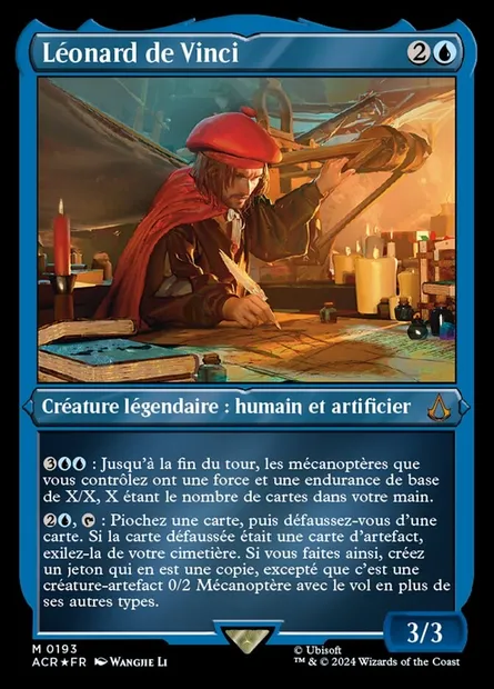 Léonard de Vinci, carte Magic ACR 193 — extension Assassin's Creed