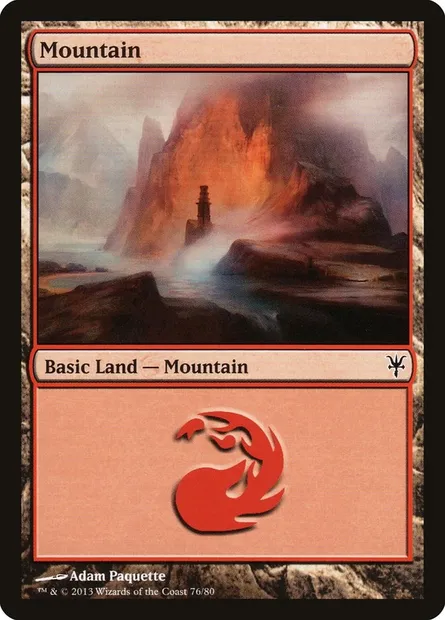 Mountain, Magic card DDK 76 — Duel Decks: Sorin vs. Tibalt set